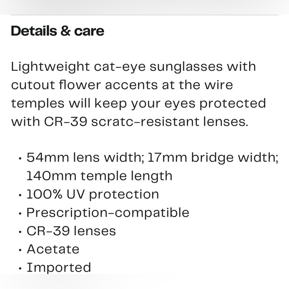 ♠️ Kate spade Kristinags 54 mm Cat Eye Sunglasses - Picture 4 of 15